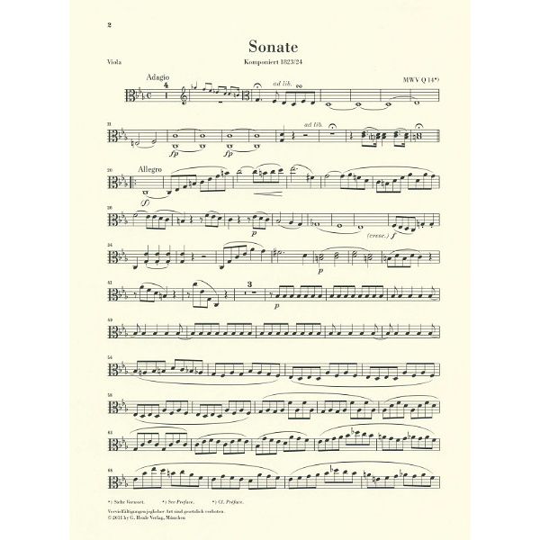 Henle Verlag Mendelssohn Violasonate