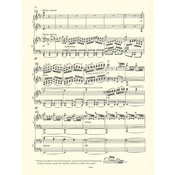 Edition Peters Brahms Klavierkonzert Nr. 1