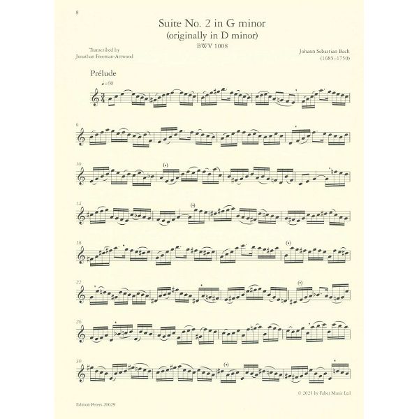 Edition Peters Bach Sechs Suiten Trumpet