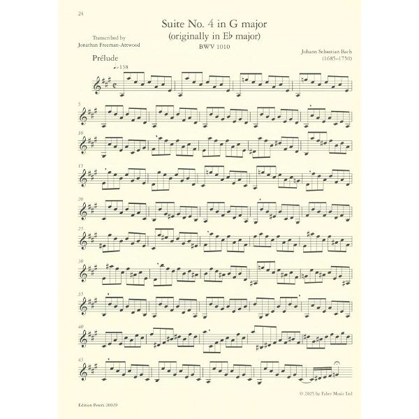 Edition Peters Bach Sechs Suiten Trumpet