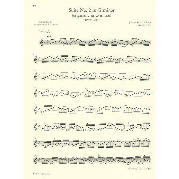 Edition Peters Bach Sechs Suiten Trumpet