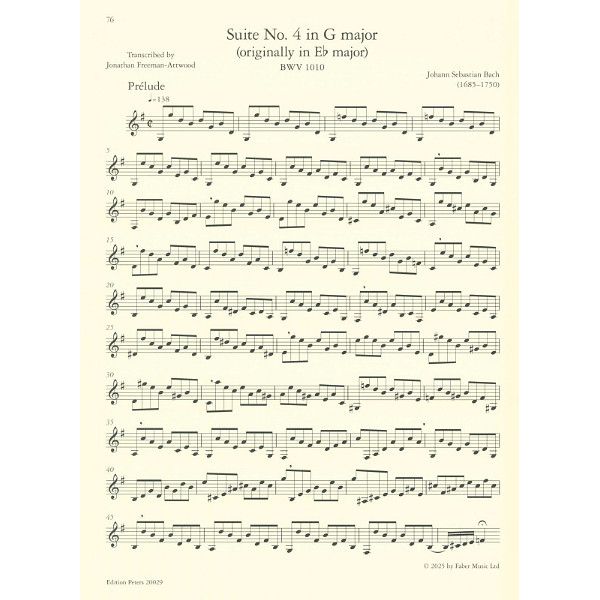 Edition Peters Bach Sechs Suiten Trumpet