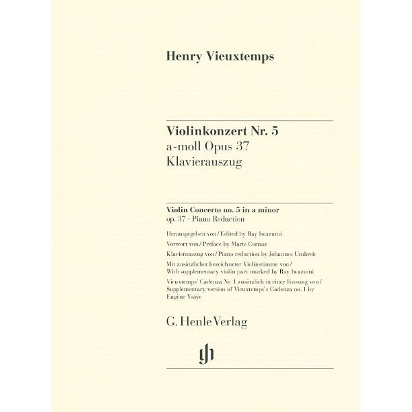 Henle Verlag Vieuxtemps Violinkonzert Nr. 5