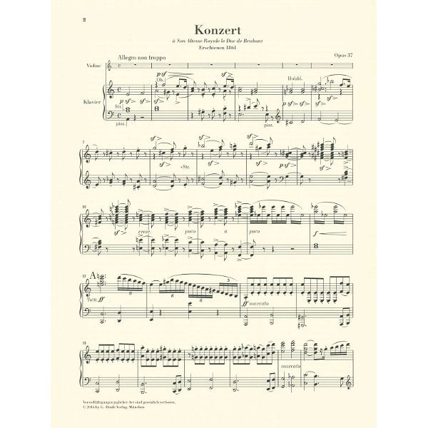 Henle Verlag Vieuxtemps Violinkonzert Nr. 5