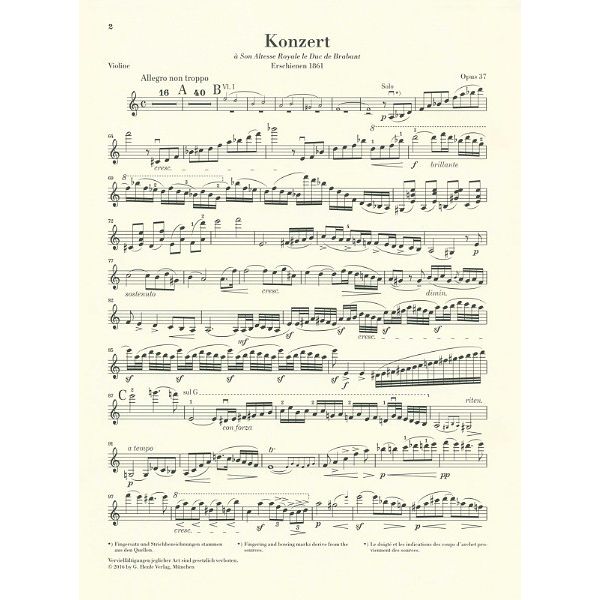 Henle Verlag Vieuxtemps Violinkonzert Nr. 5