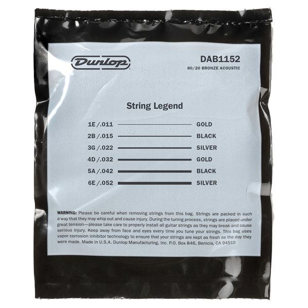 Dunlop Bronze Acoustic Set 11-52