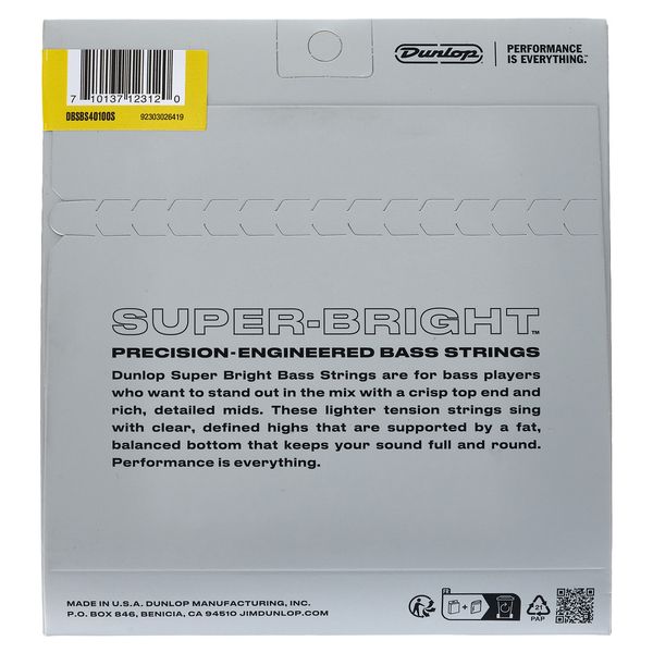 Dunlop Super Bright 40-100 SS 4str S