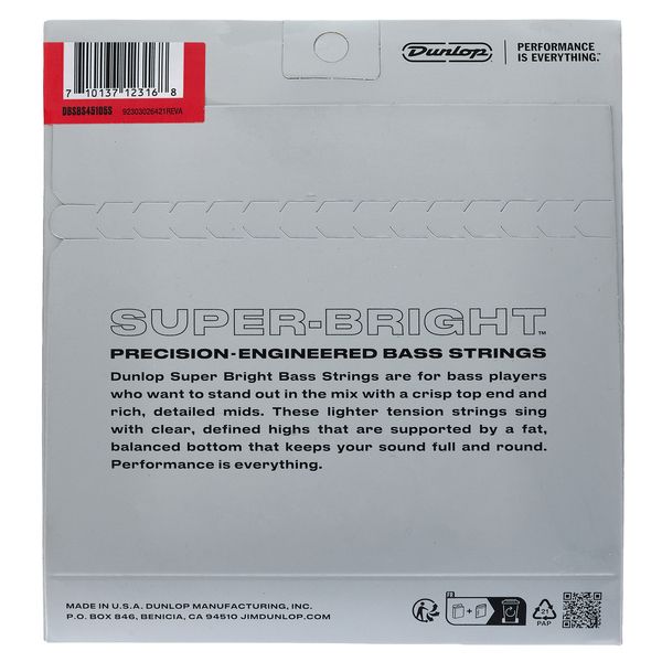 Dunlop Super Bright 45-105 SS 4str S