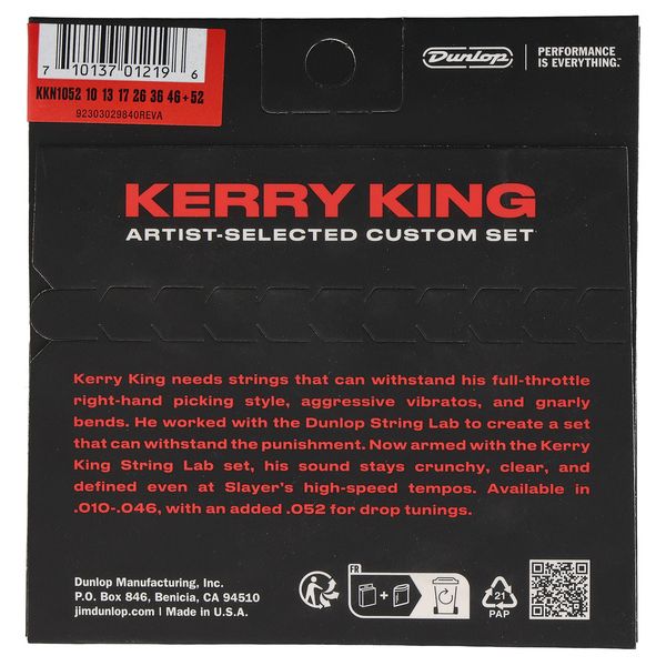 Dunlop Kerry King El G Set 10-46