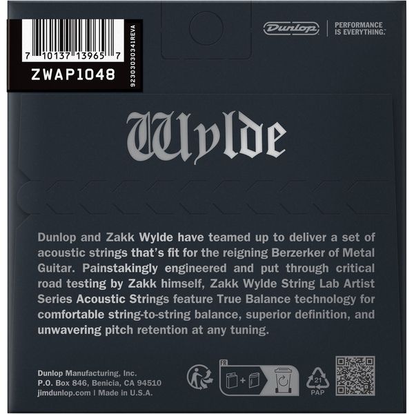 Dunlop Zakk Wylde Acoustic Set 10-48