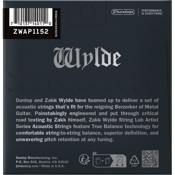 Dunlop Zakk Wylde Acoustic Set 11-52