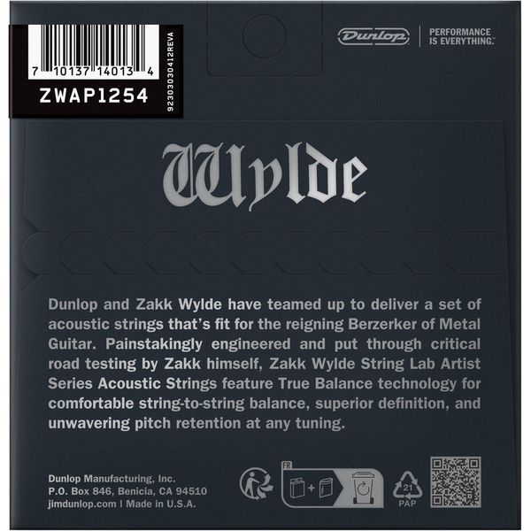 Dunlop Zakk Wylde Acoustic Set 12-54