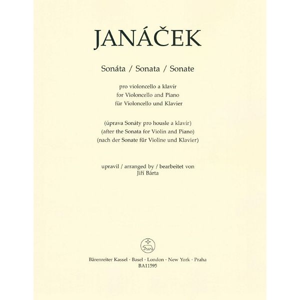 Bärenreiter Janácek Sonate for Violoncello