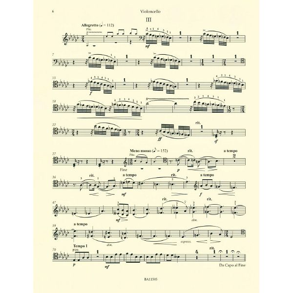 Bärenreiter Janácek Sonate for Violoncello