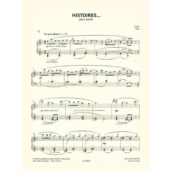 Alphonse Leduc Ibert Histoires