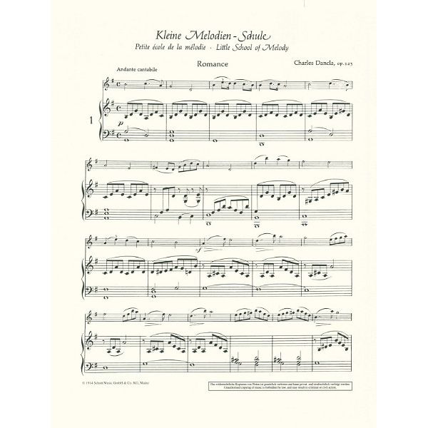 Schott Dancla Kleine Melodien 1