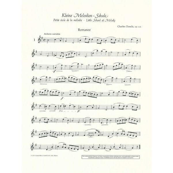 Schott Dancla Kleine Melodien 1