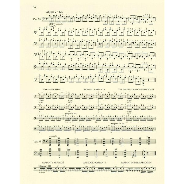 Bärenreiter Ševcík Variationen op.3 Cello