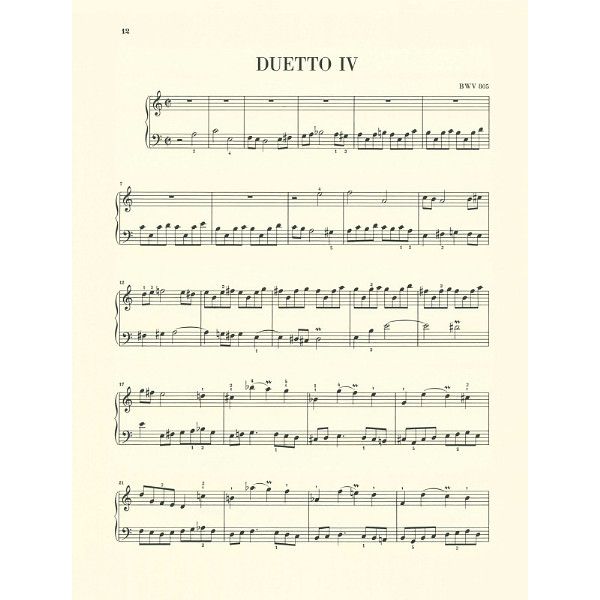 Henle Verlag Bach Vier Duette BWV 802-805
