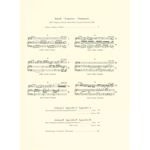 Henle Verlag Bach Sechs Violinsonaten