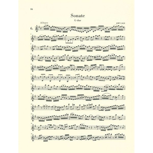 Henle Verlag Bach Sechs Violinsonaten