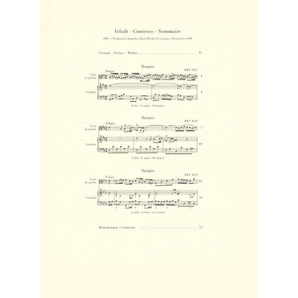 Henle Verlag Bach Drei Gambensonaten Viola
