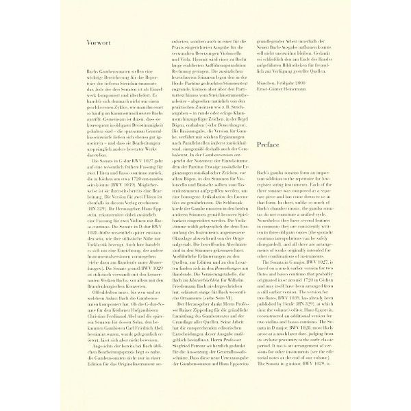 Henle Verlag Bach Drei Gambensonaten Viola