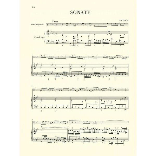 Henle Verlag Bach Drei Gambensonaten Viola