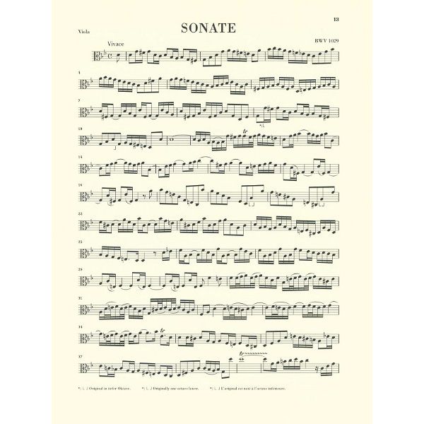 Henle Verlag Bach Drei Gambensonaten Viola