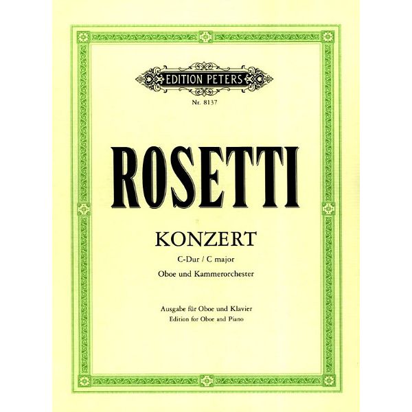Edition Peters Rosetti Konzert für Oboe