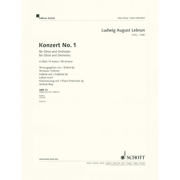 Schott Lebrun Concert Nr. 1 d-moll