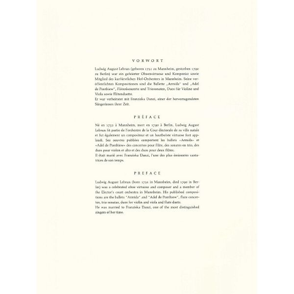 Schott Lebrun Concert Nr. 1 d-moll