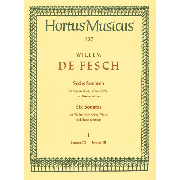 Bärenreiter Fesch Sechs Sonaten 1
