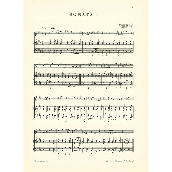 Bärenreiter Fesch Sechs Sonaten 1