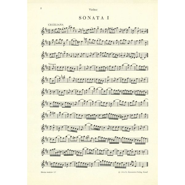 Bärenreiter Fesch Sechs Sonaten 1