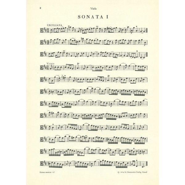 Bärenreiter Fesch Sechs Sonaten 1