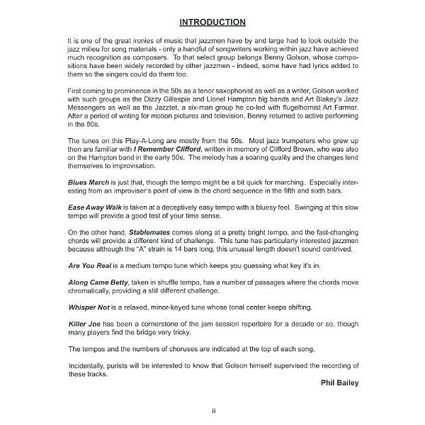 Jamey Aebersold Benny Golson