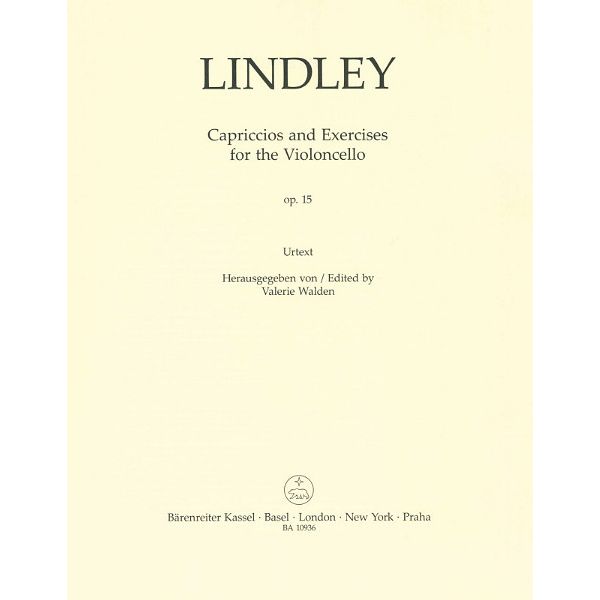 Bärenreiter Lindley Capriccios Cello op.15