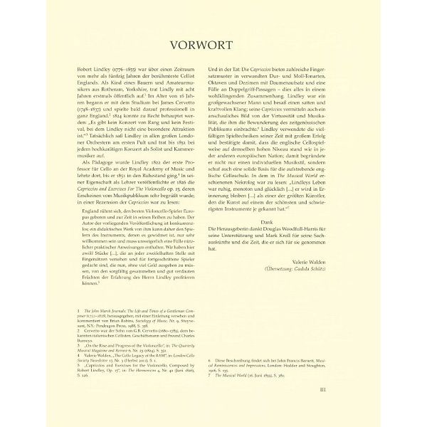 Bärenreiter Lindley Capriccios Cello op.15