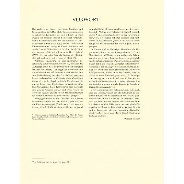 Bärenreiter Bach Violakonzert