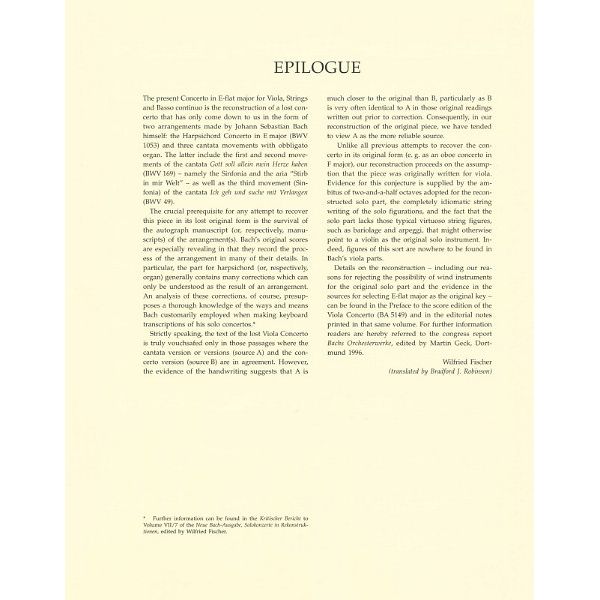 Bärenreiter Bach Violakonzert