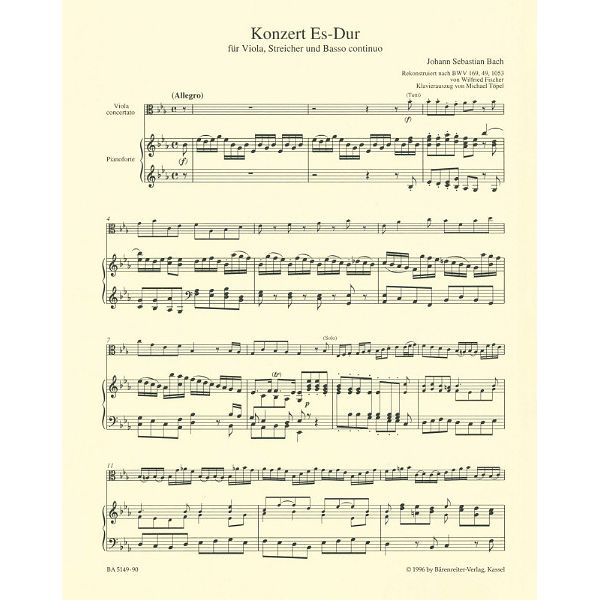 Bärenreiter Bach Violakonzert
