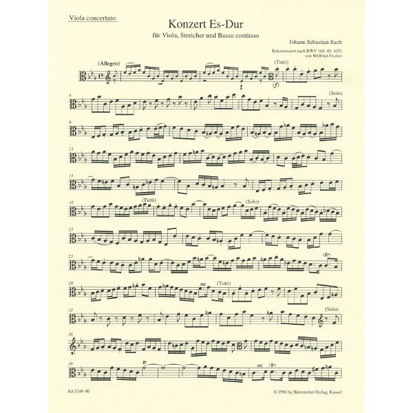 Bärenreiter Bach Violakonzert