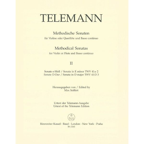 Bärenreiter Telemann Methodische Sonaten 2