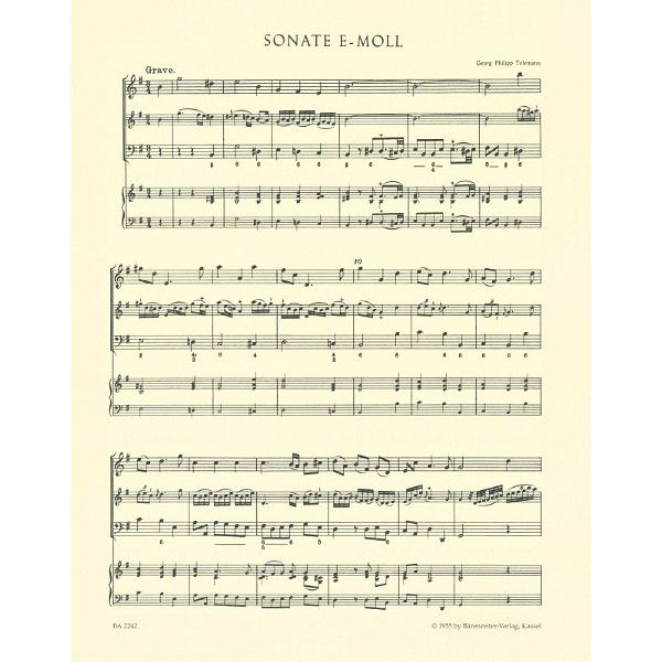 Bärenreiter Telemann Methodische Sonaten 2