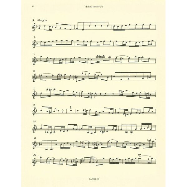 Bärenreiter Bach Violinkonzert BWV 1052