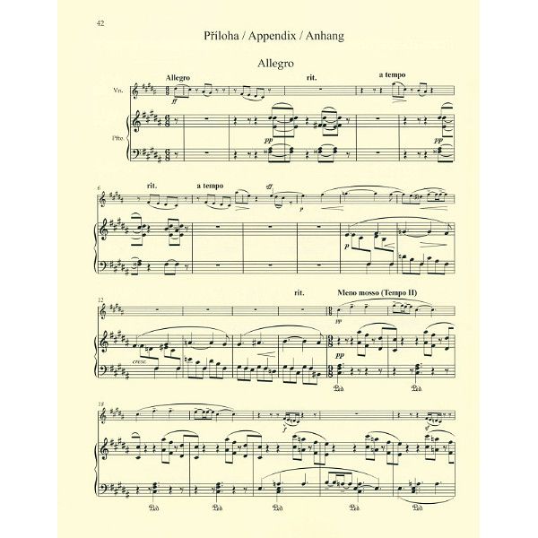 Bärenreiter Janácek Werke for Violin