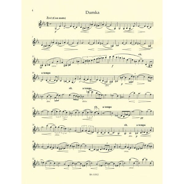 Bärenreiter Janácek Werke for Violin