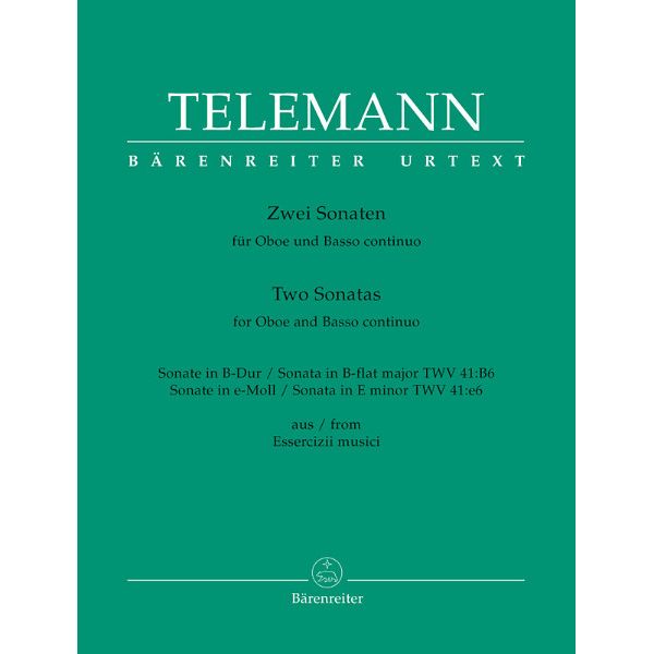 Bärenreiter Telemann Zwei Sonaten Oboe