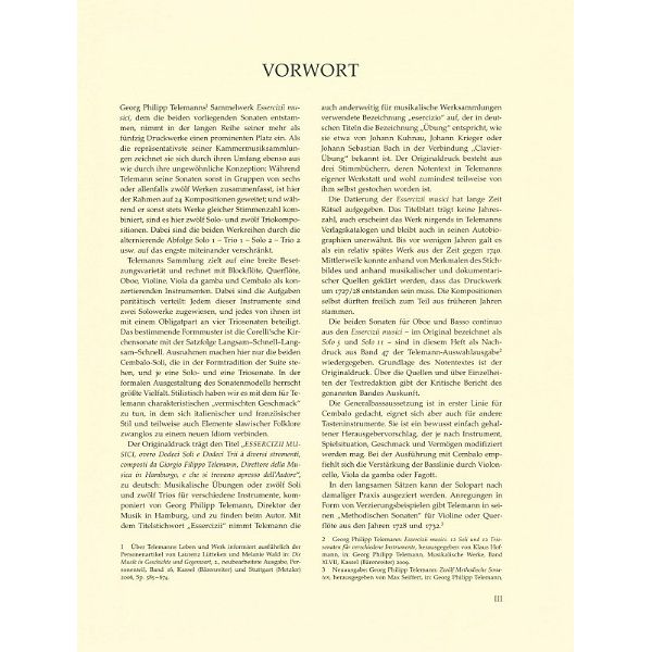 Bärenreiter Telemann Zwei Sonaten Oboe